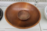 (2) Wooden Bowls