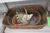 (4) Wooden Baskets