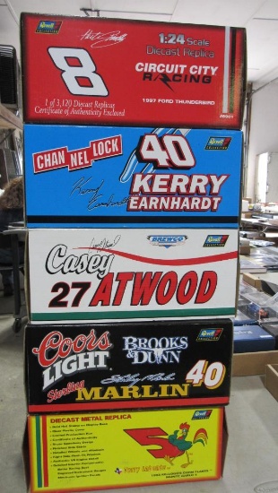 (5) Revell Nascar Collectible Diecast Stock Cars 1:24 Scale