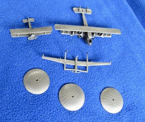 (3) The Franklin Mint Pewter Collectible Airplanes