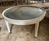 Round Painted Wood Coffee Table