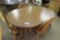 Dining Table w/ 2 Leaves & 4 Matching Oak Chairs