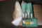 (3) Cases of TouchNTuff Disposable Latex Gloves Size L & Case of Mop Heads