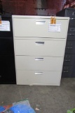 4 Drawer Lateral Filing Cabinet w/ Key