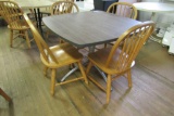 Restaurant Style Dining Table w/ 4 Matching Chairs