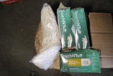 (3) Cases of TouchNTuff Disposable Latex Gloves Size L & Case of Mop Heads