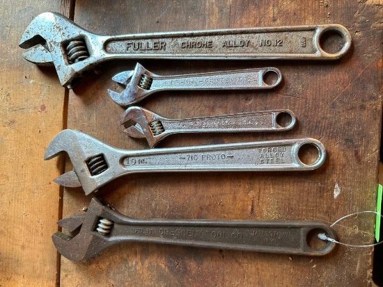 (5) Adjustable Wrenches