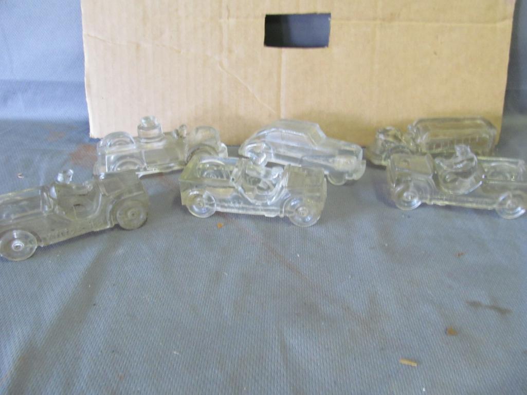 (6) Antique Glass Car Candy Containers Proxibid