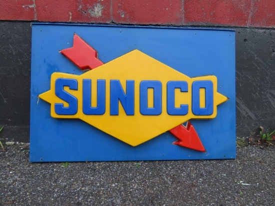 Vintage Sunoco Molded Poly Sign Panel