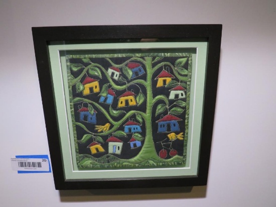 Judith Reilly Fabric Folk Art "Tree Houses"