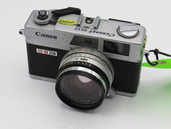 Canon Canonet QL17 35MM Rangefinder Camera