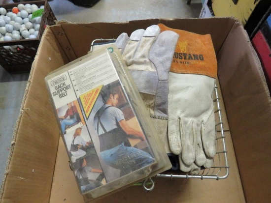 Crate of Leather Work Gloves
