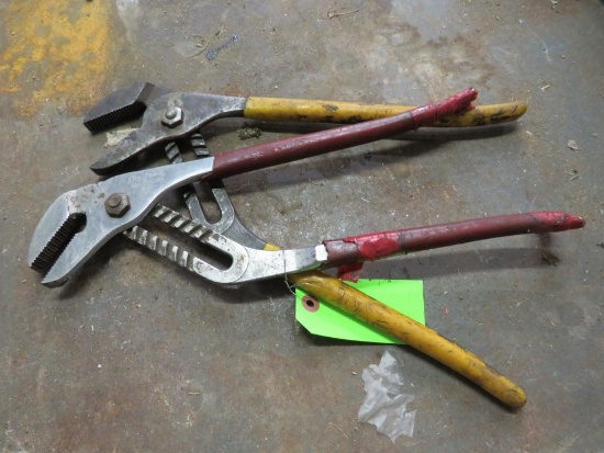 (2) Channel Lock Style Wrenches