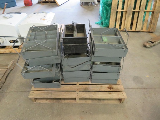 (16) +/- Steel Bolts/Parts Bins w/ Handles