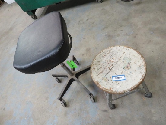 (2) Roll Around Stools
