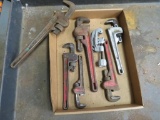 (6) Adjustable Pipe Wrenches
