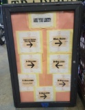 (2) Locking Display Cork Board