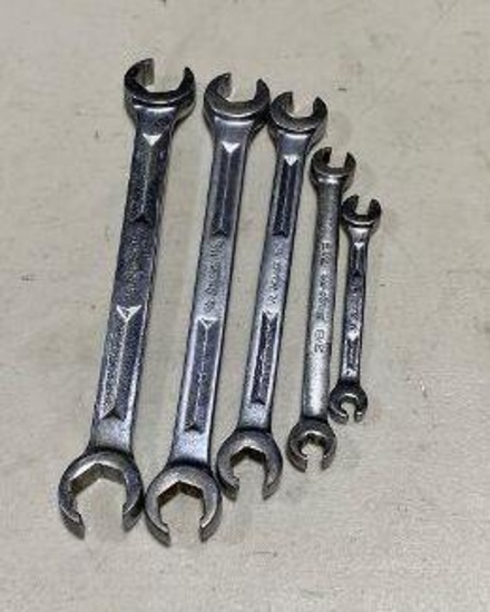 (5) Snap On Flare Nut Wrench Sae