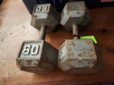 (2) 60 lb Hand Weights