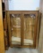 2-Door Glass Front Oak Bookcase