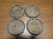 (4) Sterling Rimmed Coasters
