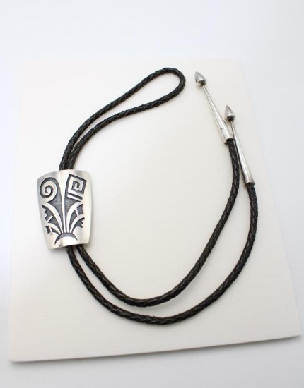 Lawrence Saufkie Sterling Silver Bolo Tie