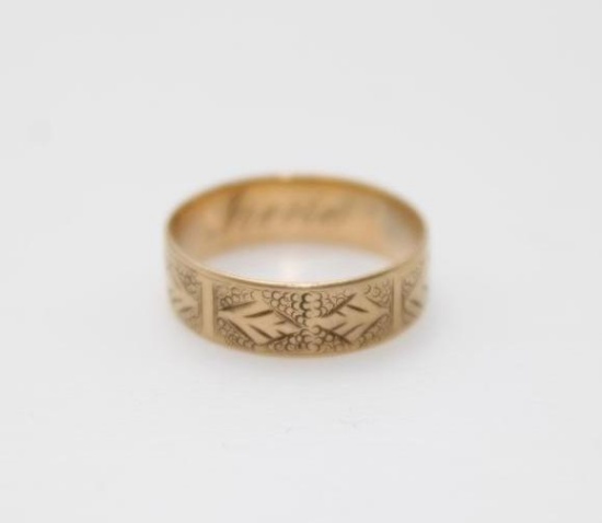 14K Yellow Gold Victorian Band Ring