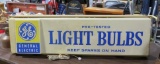 GE Light Bulb Lighted Sign