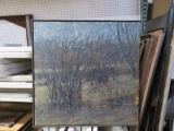 Oil on Canvas Painting, Rivers Edge, Muirhead 65?