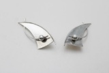 Pair of Designer Sterling Silver Earrings
