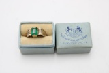 Yellow Gold & Emerald Victorian Ring