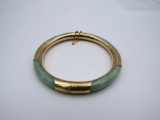 10K Yellow Gold and Jade bracelet