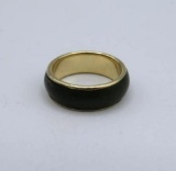 14K Yellow Gold and Jade Ring