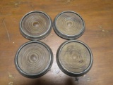 (4) Sterling Rimmed Coasters