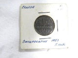 1951 Canadian 5 Cent Commemorative Coin