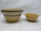 (2) Banded Yellow Ware Bowls