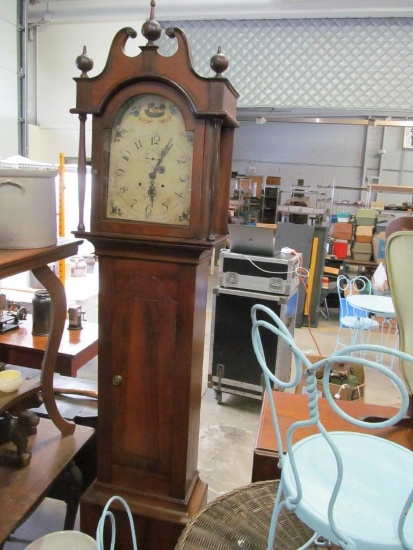 Tall Case Clock w/ Nice Face, Replaced Works