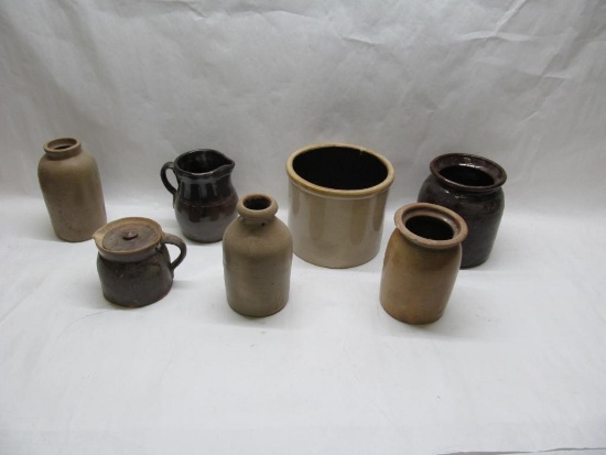 Seven Piece Group of Stoneware
