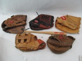 (5) Baseball Gloves; Rawlings, SSK