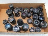 Approximately (25) Assorted Camera Lenses