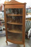 Quartersawn Oak Corner China Cabinet