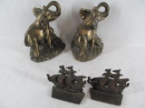 Elephant Bookends & Iron Ships
