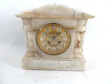 Alabaster George Richards Boston Mantle Clock