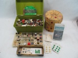 Sewing Group; Box of Buttons & Bobbins