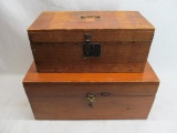(2) Antique Wooden Boxes