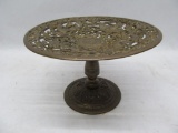 Solid Brass Reticulated Compote
