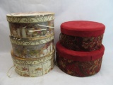 (5) Decorative Hat Boxes
