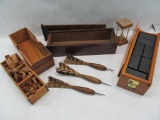 Game Lot; Antique Darts, Dominos, Puzzles