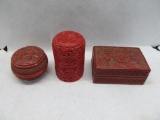 (3) Cinnabar Chinese Boxes