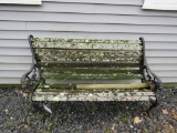 (2) Vintage Cast Iron Garden Benches
